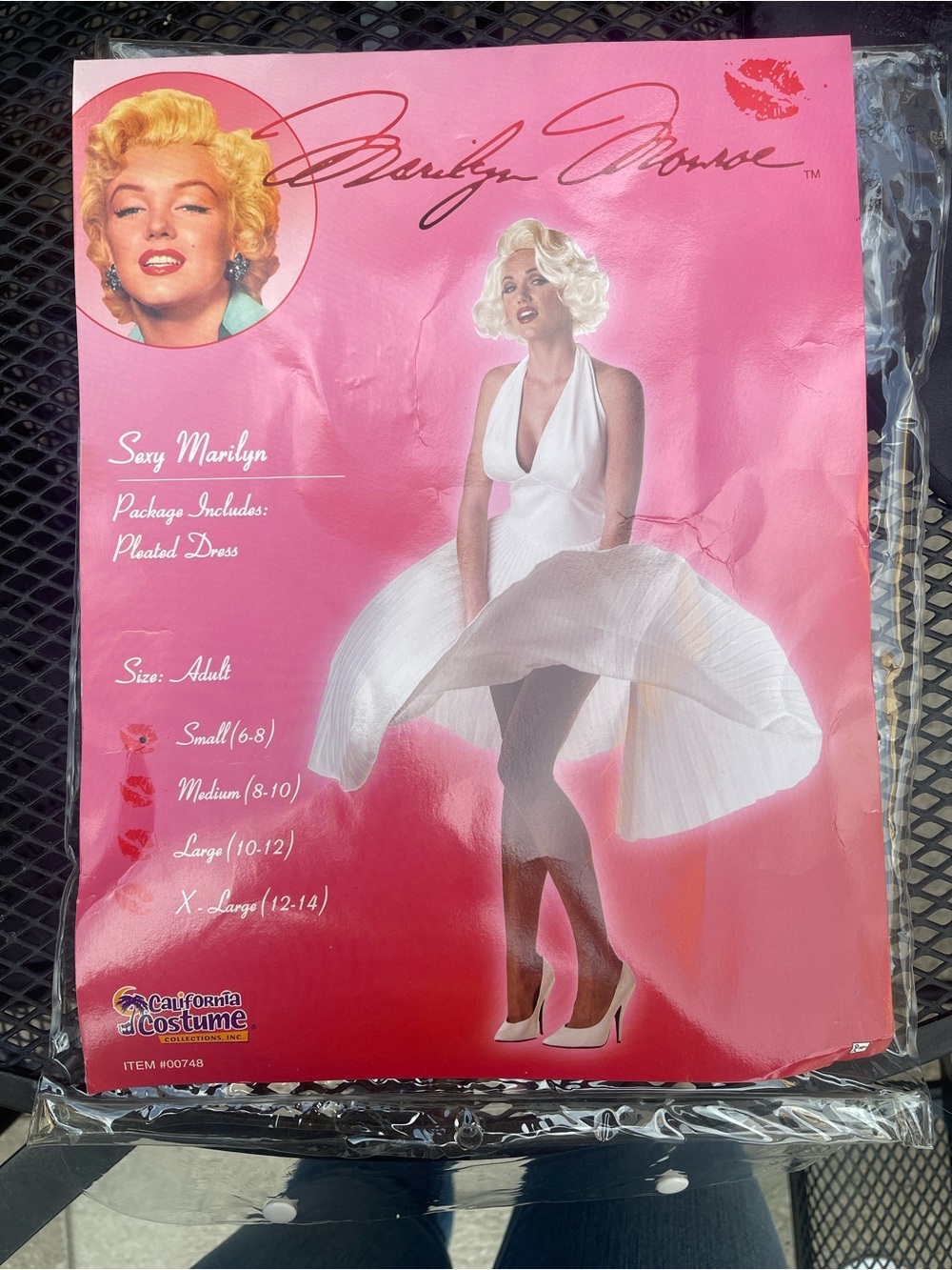 Marilyn Monroe Sexy Pleated Dress Costume - White by California Costumes